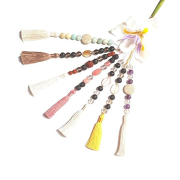 Mixed Lava Bead Essential Oil Diffusers on white background